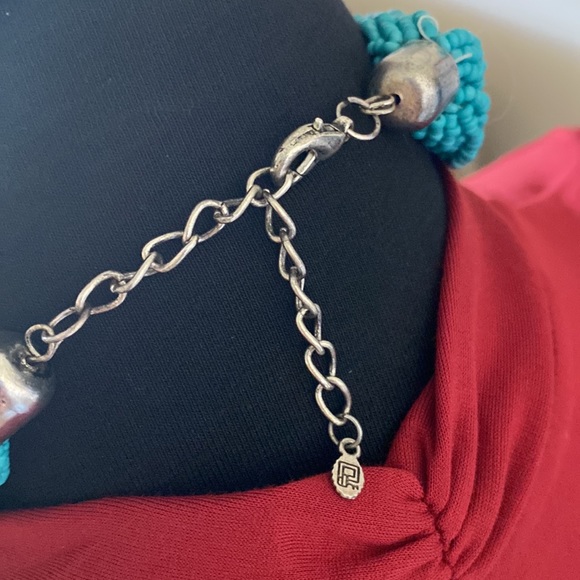 Bold vintage turquoise necklace with a medallion! - Picture 7 of 12